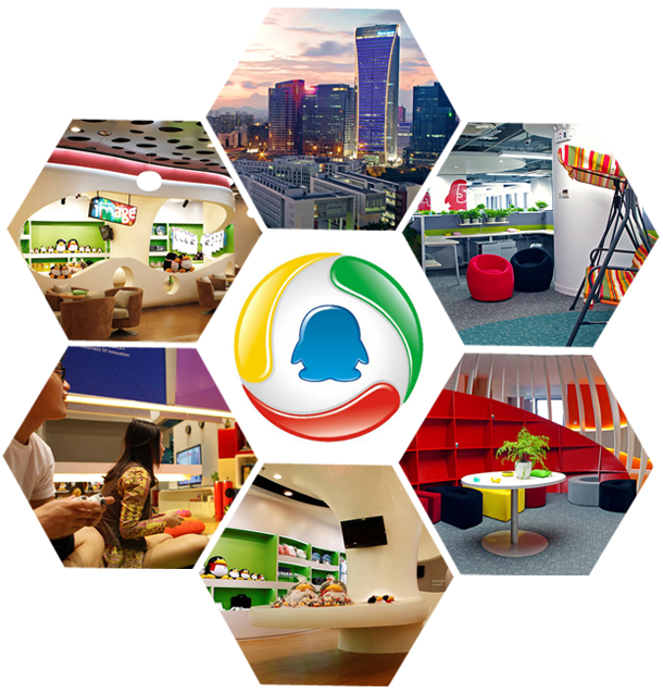 碧江打造騰訊上海分公司創意辦公家具空間