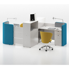 二人工作位 屏風(fēng)雙人單面/交叉組合工作位