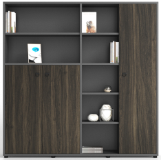 木質檔案資料書桌落地儲物帶門組合辦公室大文件柜子 木質檔案資料書桌落地儲物帶門組合辦公室大文件柜子